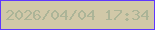 文字の大きさ：4、枠の色：5f37ff、背景の色：d1c8a8、文字の色：acb497 無料ブログパーツのブログ時計