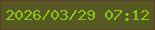 文字の大きさ：3、枠の色：5f3b29、背景の色：565921、文字の色：8dc703 無料ブログパーツのブログ時計