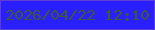 文字の大きさ：3、枠の色：5f3dda、背景の色：291fff、文字の色：3f5930 無料ブログパーツのブログ時計