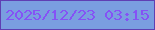 文字の大きさ：3、枠の色：5f3fb3、背景の色：7a9ee0、文字の色：8552f5 無料ブログパーツのブログ時計
