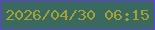 文字の大きさ：1、枠の色：5f42d6、背景の色：39695f、文字の色：a4a137 無料ブログパーツのブログ時計