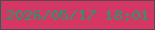 文字の大きさ：2、枠の色：5f454f、背景の色：d53764、文字の色：239a6e 無料ブログパーツのブログ時計