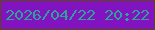 文字の大きさ：2、枠の色：5f4713、背景の色：8213c1、文字の色：2ea299 無料ブログパーツのブログ時計