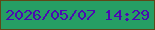 文字の大きさ：4、枠の色：5f4717、背景の色：269e64、文字の色：4b09b2 無料ブログパーツのブログ時計