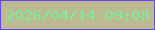 文字の大きさ：2、枠の色：5f48f6、背景の色：bcb993、文字の色：7cee9b 無料ブログパーツのブログ時計