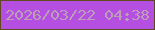 文字の大きさ：2、枠の色：5f491f、背景の色：b54fe1、文字の色：bc9fb7 無料ブログパーツのブログ時計