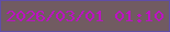 文字の大きさ：5、枠の色：5f4da8、背景の色：715b61、文字の色：bd12c3 無料ブログパーツのブログ時計
