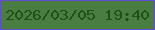 文字の大きさ：1、枠の色：5f4dce、背景の色：497e43、文字の色：1f5015 無料ブログパーツのブログ時計