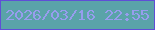 文字の大きさ：2、枠の色：5f4ed6、背景の色：5aa3a9、文字の色：979dee 無料ブログパーツのブログ時計