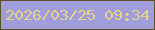文字の大きさ：1、枠の色：5f5022、背景の色：a09eda、文字の色：e6d388 無料ブログパーツのブログ時計