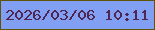 文字の大きさ：1、枠の色：5f5307、背景の色：819ff3、文字の色：4f264f 無料ブログパーツのブログ時計