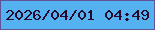 文字の大きさ：3、枠の色：5f5399、背景の色：55b2f1、文字の色：26092d 無料ブログパーツのブログ時計