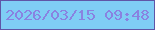 文字の大きさ：2、枠の色：5f55a7、背景の色：7fcdf5、文字の色：8982e1 無料ブログパーツのブログ時計
