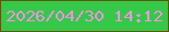 文字の大きさ：4、枠の色：5f560c、背景の色：36c848、文字の色：f193e2 無料ブログパーツのブログ時計
