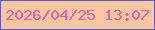 文字の大きさ：3、枠の色：5f57db、背景の色：f9c89e、文字の色：eb5db5 無料ブログパーツのブログ時計