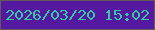 文字の大きさ：3、枠の色：5f5a58、背景の色：5418a1、文字の色：35cba2 無料ブログパーツのブログ時計
