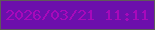 文字の大きさ：1、枠の色：5f5a59、背景の色：6c0fac、文字の色：a709bb 無料ブログパーツのブログ時計