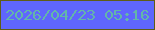 文字の大きさ：1、枠の色：5f5d16、背景の色：5f66fd、文字の色：63b6a9 無料ブログパーツのブログ時計
