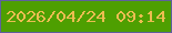 文字の大きさ：1、枠の色：5f5f9d、背景の色：4e9f01、文字の色：ecbd51 無料ブログパーツのブログ時計
