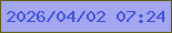 文字の大きさ：1、枠の色：5f6013、背景の色：a4a7f0、文字の色：3c4fd6 無料ブログパーツのブログ時計