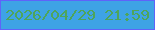 文字の大きさ：4、枠の色：5f63f9、背景の色：3ea3e5、文字の色：4ea55a 無料ブログパーツのブログ時計