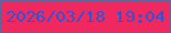 文字の大きさ：5、枠の色：5f669d、背景の色：ef2860、文字の色：2d54d5 無料ブログパーツのブログ時計