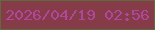 文字の大きさ：4、枠の色：5f6b3a、背景の色：853b48、文字の色：b0479b 無料ブログパーツのブログ時計