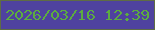文字の大きさ：4、枠の色：5f6c44、背景の色：4f429f、文字の色：5cad3f 無料ブログパーツのブログ時計