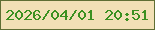 文字の大きさ：1、枠の色：5f6e34、背景の色：f2e0b6、文字の色：3b9020 無料ブログパーツのブログ時計