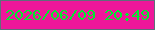 文字の大きさ：1、枠の色：5f6e7a、背景の色：ee179a、文字の色：01eb2f 無料ブログパーツのブログ時計