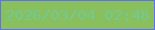 文字の大きさ：5、枠の色：5f6eff、背景の色：89bf5c、文字の色：73c994 無料ブログパーツのブログ時計