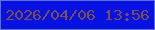 文字の大きさ：2、枠の色：5f6fd7、背景の色：0611e2、文字の色：7a4f4f 無料ブログパーツのブログ時計