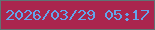 文字の大きさ：1、枠の色：5f7374、背景の色：aa254e、文字の色：62a5ec 無料ブログパーツのブログ時計