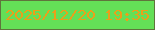 文字の大きさ：1、枠の色：5f743c、背景の色：64df57、文字の色：eb9f1a 無料ブログパーツのブログ時計