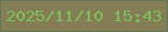文字の大きさ：4、枠の色：5f7757、背景の色：857d56、文字の色：7dbe5b 無料ブログパーツのブログ時計