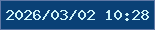 文字の大きさ：1、枠の色：5f78a5、背景の色：0a4176、文字の色：cdf5f8 無料ブログパーツのブログ時計