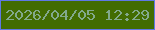 文字の大きさ：3、枠の色：5f78e5、背景の色：426c01、文字の色：82a98c 無料ブログパーツのブログ時計