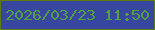 文字の大きさ：2、枠の色：5f7b0f、背景の色：3747a0、文字の色：569e43 無料ブログパーツのブログ時計