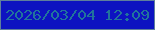 文字の大きさ：1、枠の色：5f7f9c、背景の色：0d13c1、文字の色：21749c 無料ブログパーツのブログ時計