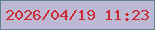 文字の大きさ：2、枠の色：5f828d、背景の色：bdb9d4、文字の色：cb2b32 無料ブログパーツのブログ時計