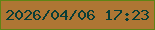 文字の大きさ：2、枠の色：5f8415、背景の色：ae7634、文字の色：083d37 無料ブログパーツのブログ時計