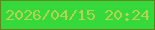 文字の大きさ：3、枠の色：5f861e、背景の色：35d93b、文字の色：b6d251 無料ブログパーツのブログ時計
