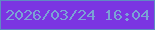 文字の大きさ：5、枠の色：5f8ac3、背景の色：7b35e2、文字の色：7ba2d5 無料ブログパーツのブログ時計