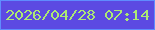 文字の大きさ：1、枠の色：5f8cfe、背景の色：5c4ae2、文字の色：ace974 無料ブログパーツのブログ時計