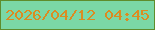 文字の大きさ：4、枠の色：5f8d2c、背景の色：7bd8a6、文字の色：dc8b21 無料ブログパーツのブログ時計