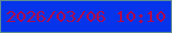 文字の大きさ：3、枠の色：5f8d91、背景の色：0534eb、文字の色：ab0c4e 無料ブログパーツのブログ時計