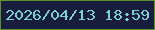 文字の大きさ：5、枠の色：5f8e2d、背景の色：181d3d、文字の色：7ad1d8 無料ブログパーツのブログ時計