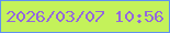 文字の大きさ：2、枠の色：5f90f3、背景の色：c4f25a、文字の色：9467dd 無料ブログパーツのブログ時計