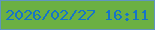 文字の大きさ：5、枠の色：5f95c0、背景の色：6bb043、文字の色：1574c8 無料ブログパーツのブログ時計