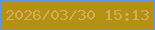 文字の大きさ：3、枠の色：5f96e9、背景の色：b39213、文字の色：d5ac59 無料ブログパーツのブログ時計
